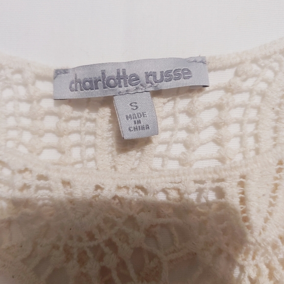Charlotte Russe Natural Beige Lace Tank - Picture 3 of 3
